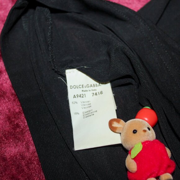 RARE Dolce & Gabbana “Express Yourself” Sheer Tee IT 38 Swarovski Rhinestone - Picture 5 of 8